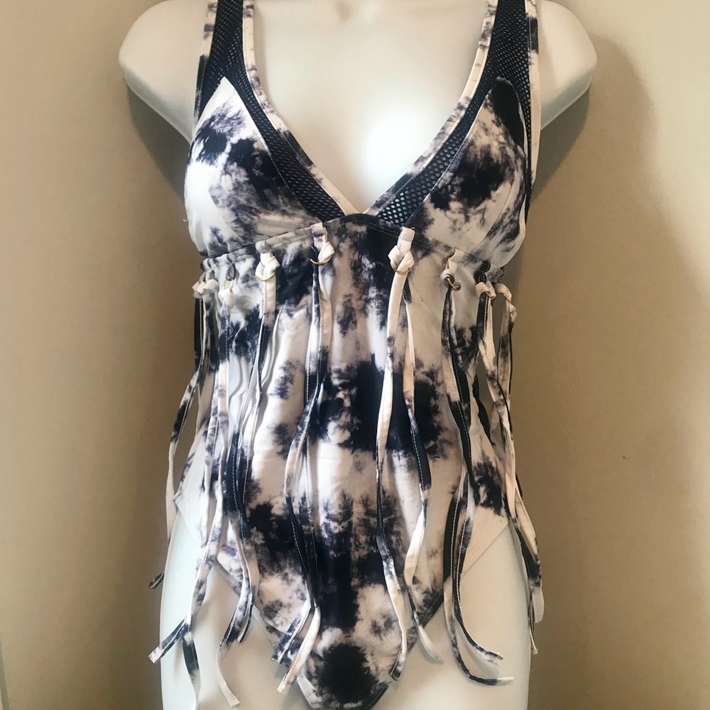 One Piece Swim Suit with Fringe detail